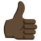 Thumbs Up - Black emoji on Emojione